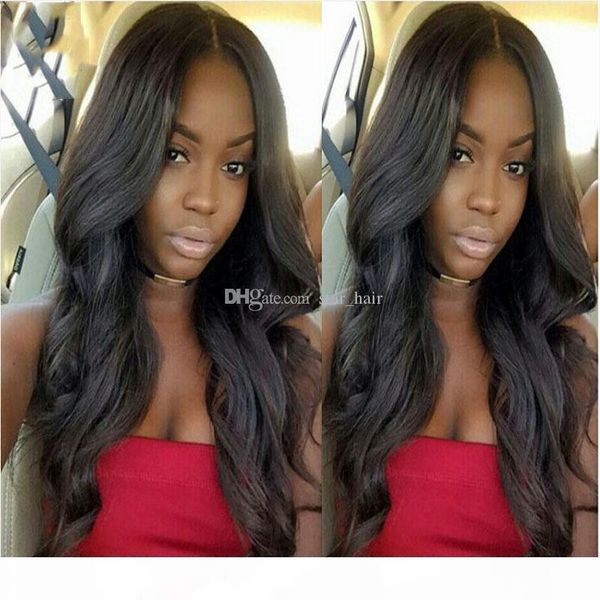 

full lace human hair wigs with baby hair for black women body wave brazilian remy hair ing, Black;brown