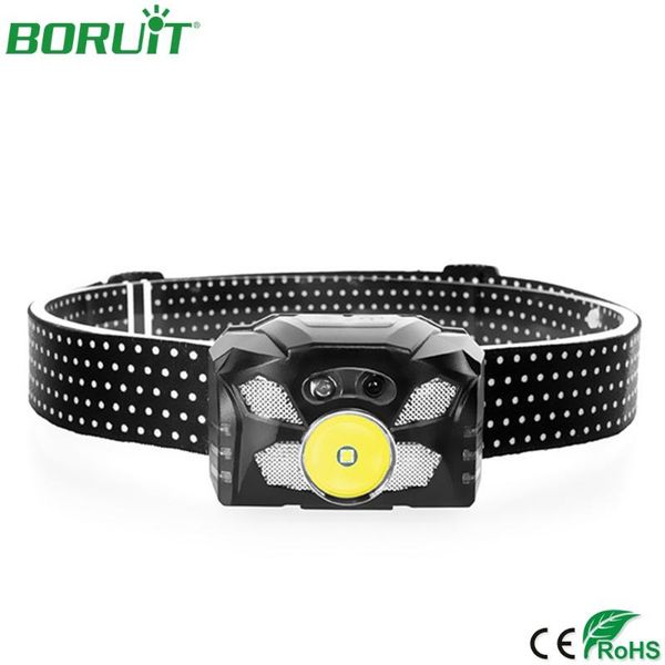 

boruit induction xpg-2 led headlamp with built-in rechargeable battery portable fishing bright light for outdoor
