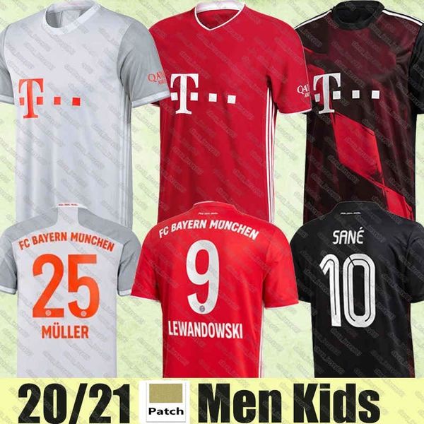 

20 21 bayern munich soccer jersey lewandowski sane muller hernandez gnabry davies thiago martinez tolisso alaba men kids jerseys, Black;yellow