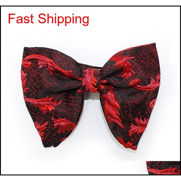 

rboconew big bow ties men's novelty floral bowtie red black solid fashion flowers bow tie for men women we qylymy bde_home, Blue;white