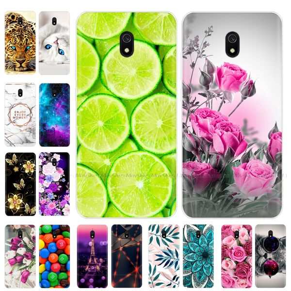 

floral cartoon tpu funda coque back cover for xiaomi redmi 8a 8 a phone case silicone 6.2
