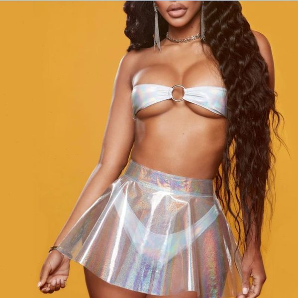 

2020 new style transparent short mini skirts ladies perspective skirts summer clothing s m l xl, Black
