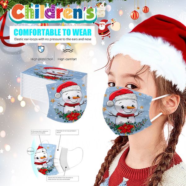 

новый santa 10/50 / 100шт mascarilla клауса детский лицевые маски рождество детская одноразовая маска masque mascarillas