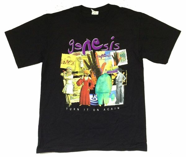 

genesis album collage turn it on again 2007 tour black new phil collins new men summer casuals hoodie designers t shirts sweatshirt