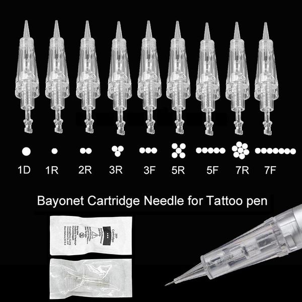 

tattoo needles 20pcs bayonet nano derma pen cartridge permanent makeup microblading for eyebrow/lips/eyeliner machine