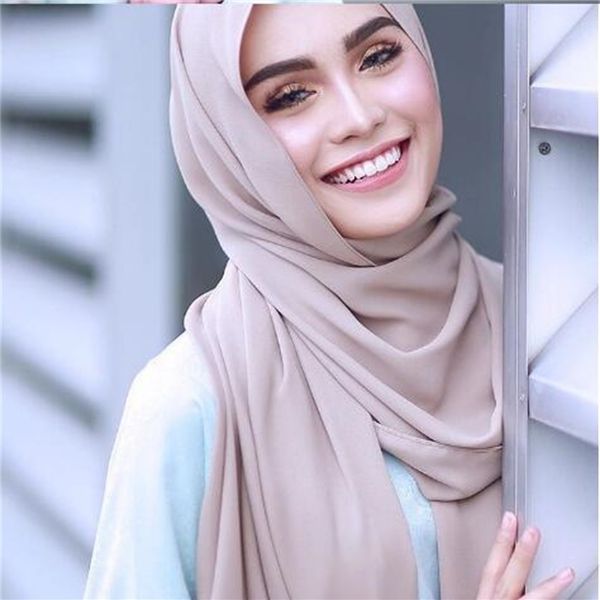 

m2 10pcs plain bubble chiffon hijab scarf shawl wrap lady headband women scarf/scarves 180*75cm y200103, Blue;gray