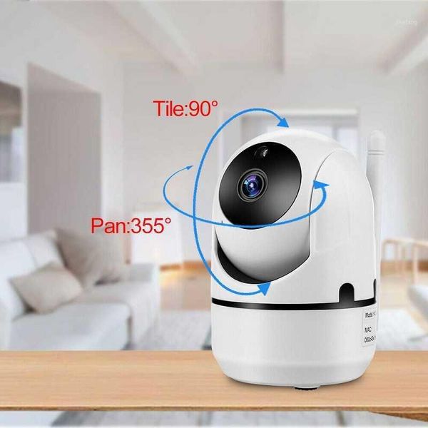 

white wifi camera hd 1080p cloud wireless ip camera intelligent auto tracking of human home security surveillance1