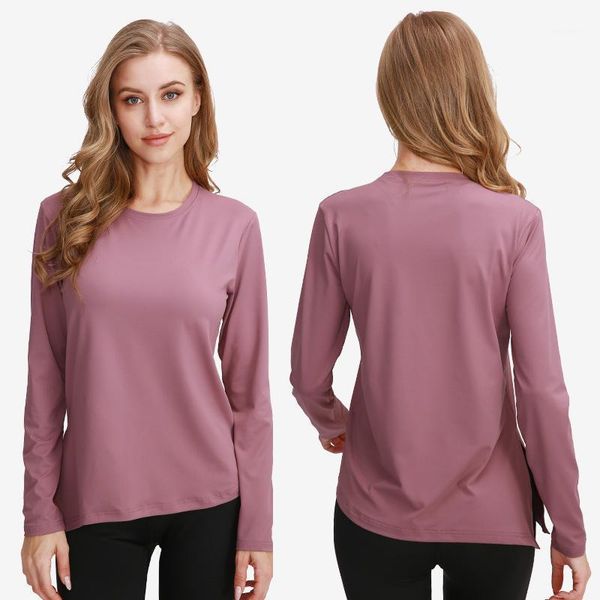 

solid loose women yoga shirts 2020 casual sports yoga vest sports new fitness sportswear running workout shirt for female1, White;red
