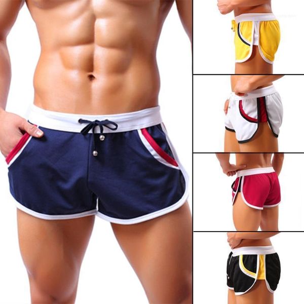 

summer casual shorts men clothes men's home boxers male cotton shorts gay man short pants loose trousers11, White;black