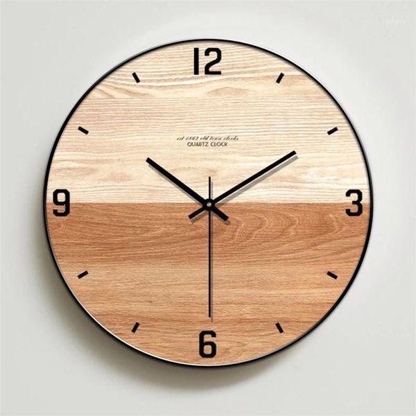 

nordic creative wall clock modern minimalist wooden clocks for bedroom wood wall watch home living room decor silent clock1