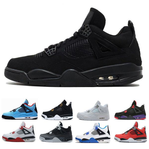 

sneakers basketball shoes for men 4s travis white cement 23 bred fire red pure white sports designer shoe trainer discount size us 8-13, White;red