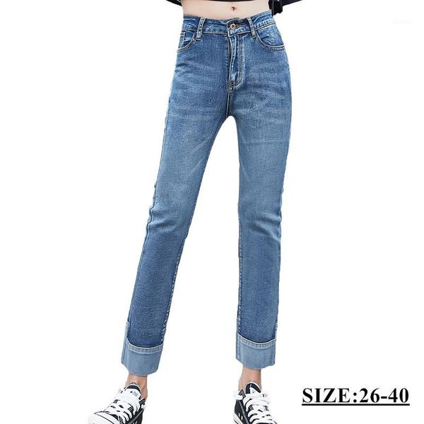 

women's jeans vintage ladies women's mom high waisted solid color stretch cotton casual women korean streetwear denim pants size 2, Blue