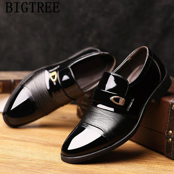 

dress shoes wedding men for 2021 patent leather brand italian formal coiffeur sapato social masculino ayakkab, Black