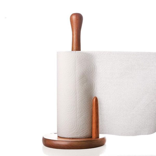 

solid wood kitchen paper towel holder european creative household roll paper holder wooden bathroom rack