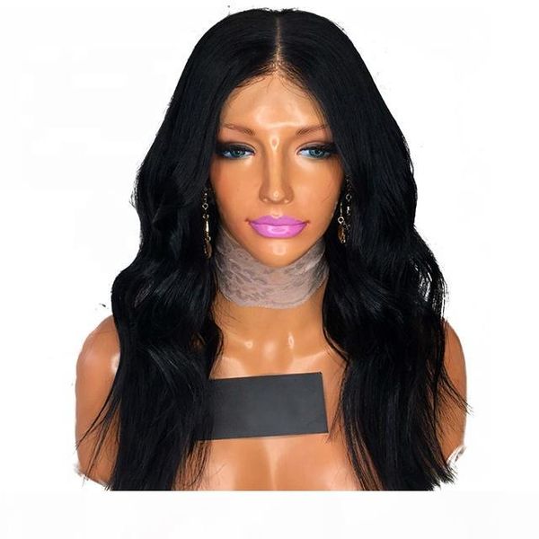 

part body wave full lace front elastic band 360 peruvian lace front wigs natural wave human hair wig, Black;brown