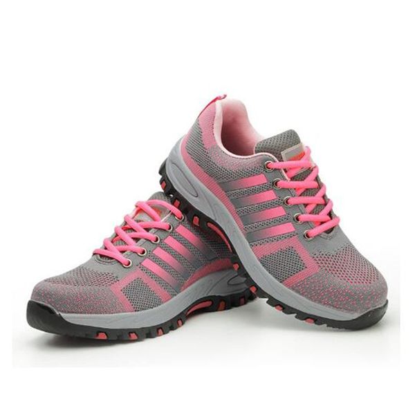 

breathable women safety shoes women's shoes steel toe mid-plate anti-slip anti-smashing wilderness survival women work boots y200723, Black