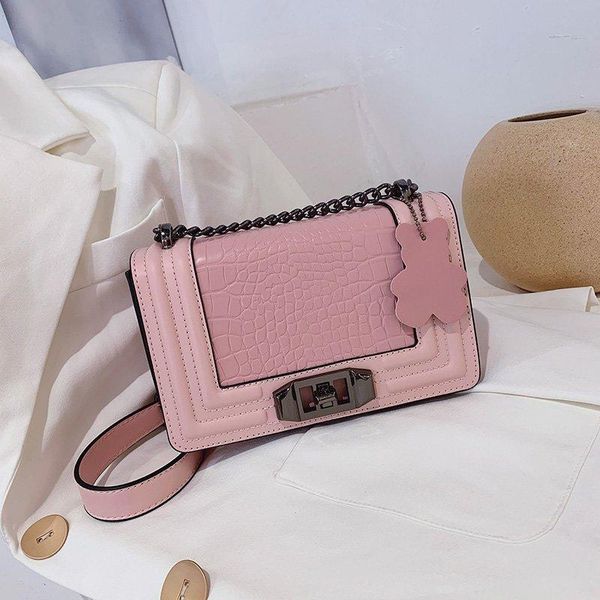 

cross body shoulder bag small crossbody bags for women 2021 luxury fashion alligator pu leather chain designer black
