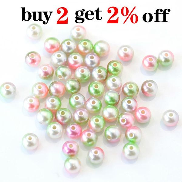 

3 4 6 8 10 12 mm with hole multicolor abs imitation simulated pearl loose spacer pearls beads for jewelry making diy h wmtfbn