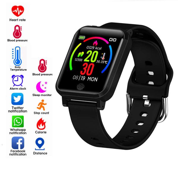 

f29 body detection intelligent heart rate and blood prsure japane manual bracelet temperature measurement watc