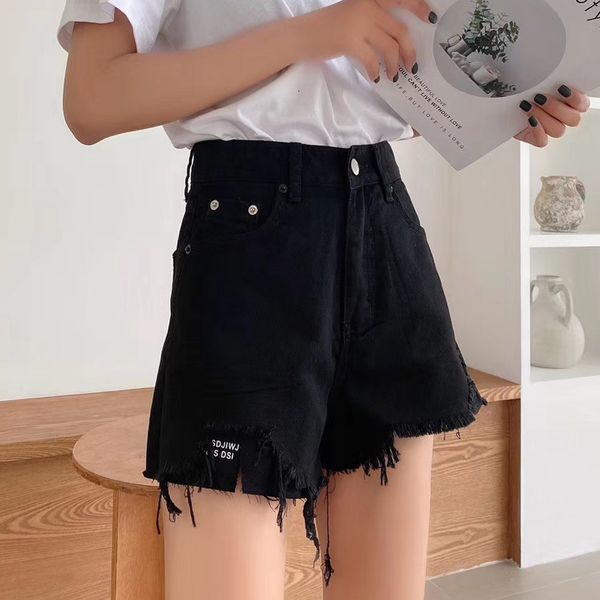 

2021 new women's breeches woman cotton high waist korean version summer fine style casual street fashion english printing pants 5qet, Blue