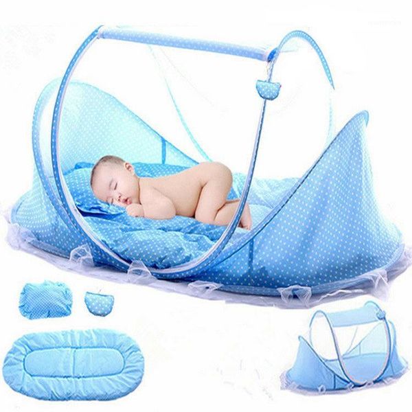

summer infant baby crib netting baby bed mosquito insect cradle net foldable newborn bedding protection mesh mosquito net1