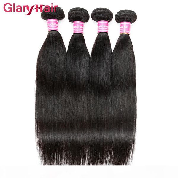

malaysian virgin hair bundles 4 pcs mink brazilian hair bundles indian peruvian straight weave virgin human braiding hair wefts cambodian, Black