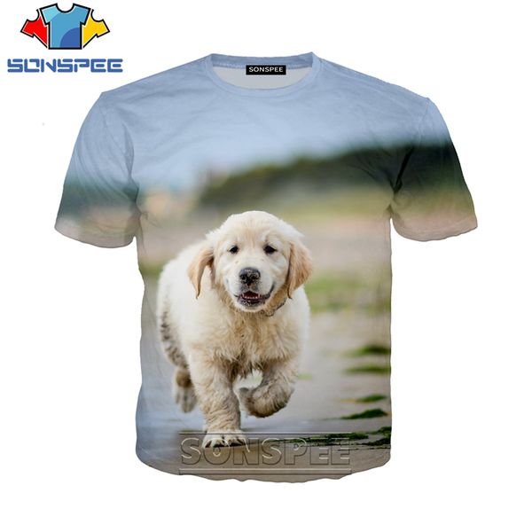 

golden retriever dog cute animal 3d print shirts harajuku harajuku comics men clothing