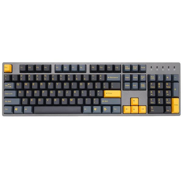 

taihao abs double skeycaps midnight for diy gaming mechanical keyboard color of black yellow 104 ansi