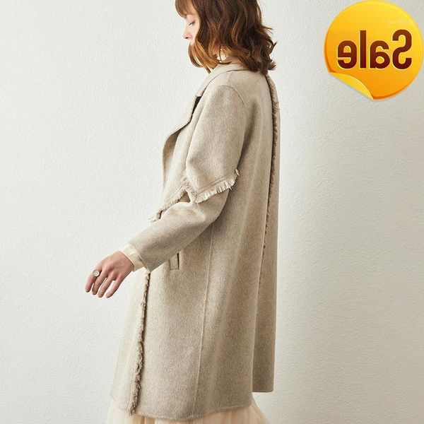 

new clothes for winter and autumn in 2020" women wear high-grade robes, fashionable style and zero kashmir overcoat1, Black