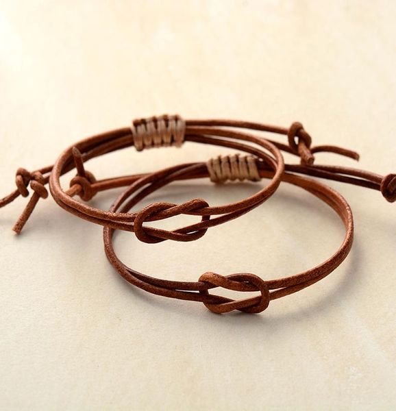 

простые мужские кожаные браслеты женщин шнура плетеный lovers пары friendship браслеты ручной работы кожаные ювелирные изделия оптовая jlljf, Golden;silver