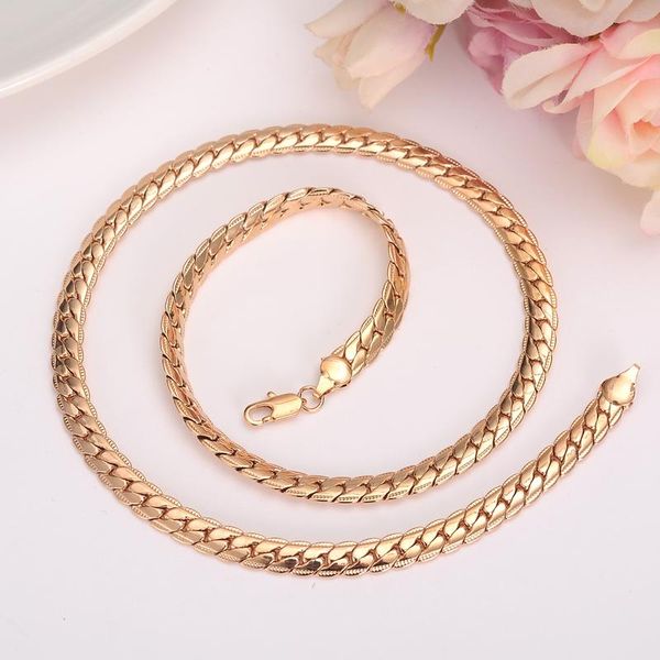 

bangrui new 50cm length herringbone snake chain man woman rose gold color filled necklace girls gift party jewelry, Silver