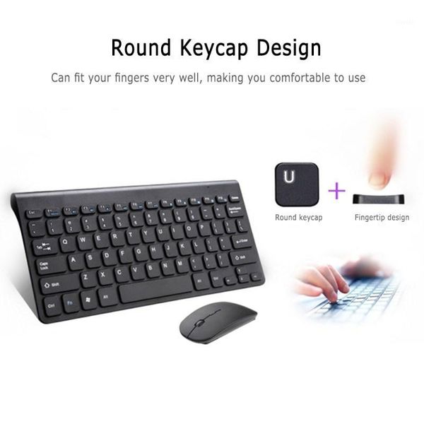 

keyboards 2021 slim 2.4ghz cordless wireless keyboard with mouse 2 color for choose notebook pc office1