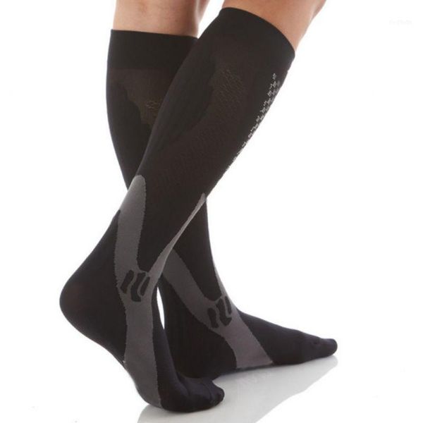 

ropalia men women leg support stretch compression socks below knee socks11, Black