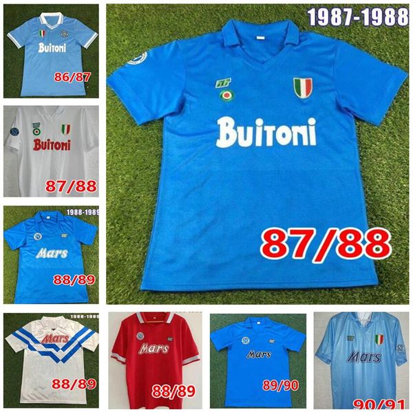 

retro classic 1986 1987 1988 1989 1991 1992 1993 napoli jersey retro soccer jerseys home away maradona maillots de foot rétro football shirt, Black;yellow