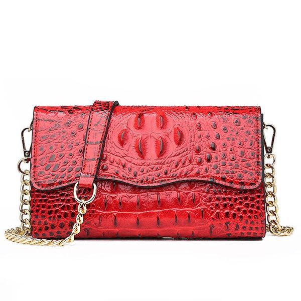 

new summer chain women's bags 2020 designer alligator small cross body bags for women leather handbag ladies yellow