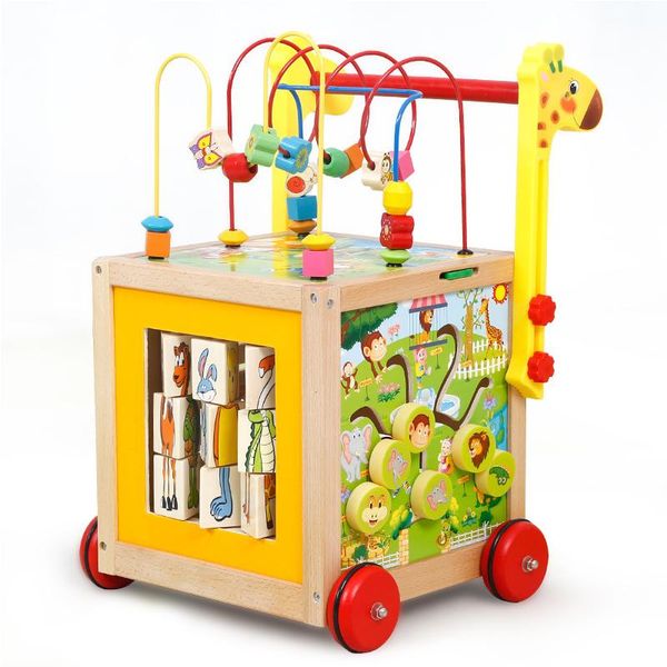 

baby early learning wooden children walker