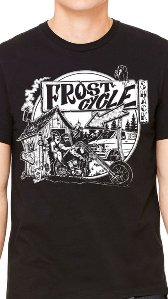 

sport 2019 summer t-shirt o-neck fashion casual frost cycle shack shirt 70's chopper shovelhead knuckle slim fit t-shirt