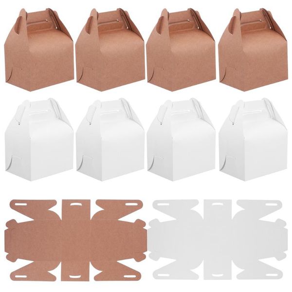 

gift wrap 10 pcs kraft paper cookie boxes lightweight bread folding packaging