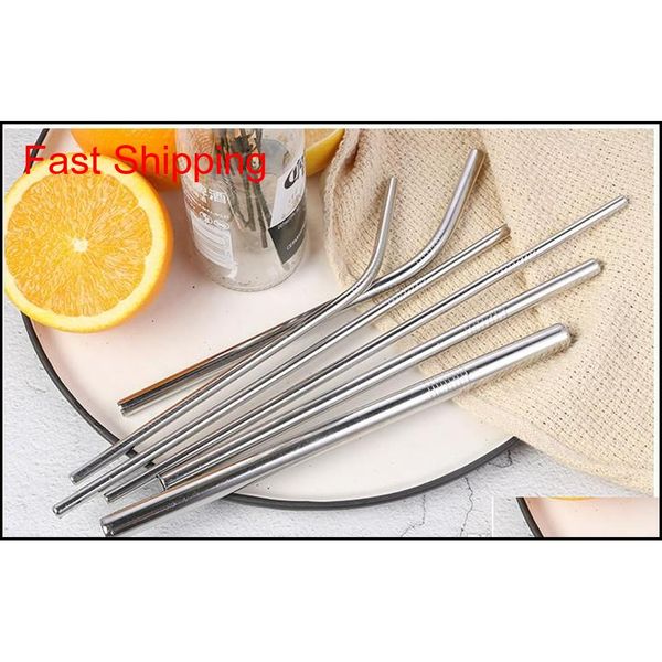 

in stock reusable eco-friendly drinking straw straight bend metal straws bar family kitchen for beer fruit j qylvuh sweet07