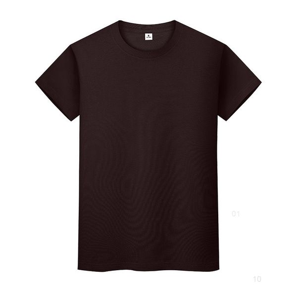 

new round neck solid color t-shirt summer cotton bottoming shirt short-sleeved mens and womens half-sleeved l634ii