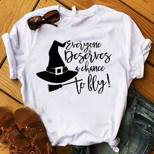

women lady t shirt resting witch face printed tshirt ladies short sleeve tee shirt women female clothes graphic t-shirt, White