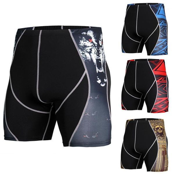 

running shorts men sports and fitness workout shorts gym joggers training short jogging underwear short print tights1, Black;blue