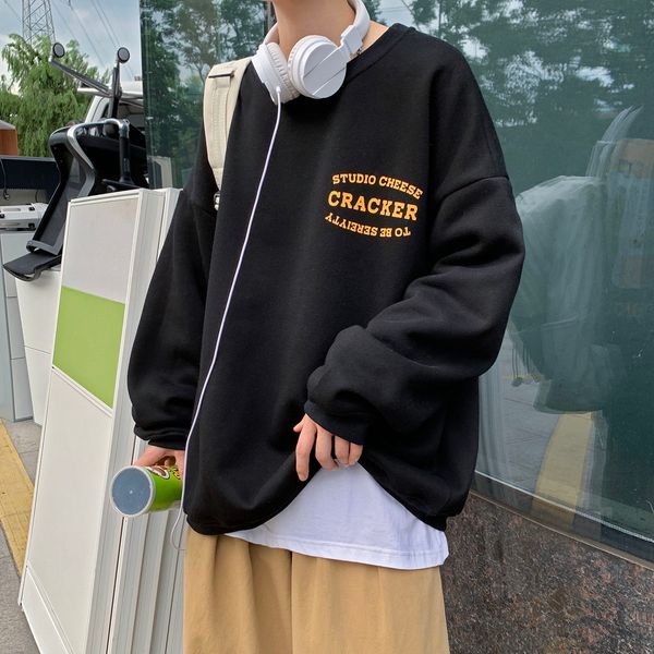 

2021 new funny printed sweatshirts men fashionhoodies autumn new men's 5 colors man streetwear casual pullovers 3uua, Black