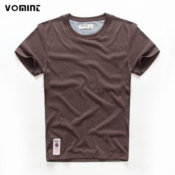 

short sleeve men solid t-shirt o-neck soft cotton elastic breathable half-sleeved 4 color kg-274, White;black