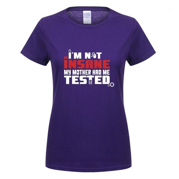 

the big bang theory t shirt women short sleeve cotton t-shirt i' not insane t-shirts sheldon cooper female girls os-2161, White