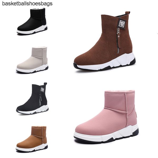 

boots fashion women 2019 triple non-brand black red beige brown suede winter snow ankle boots outdoor walking shoes 35-40 style 14