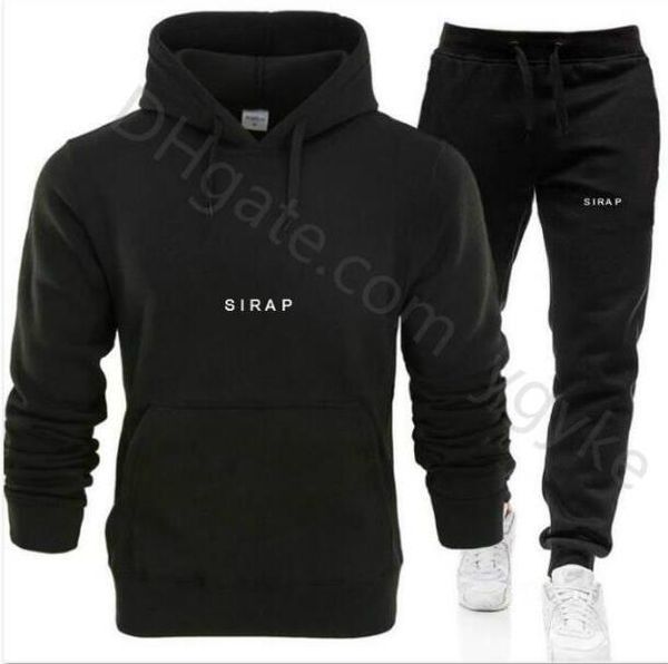 

paris print men active set tracksuits hoodies sweatshirt +pant sport track suits 2 pieces jogging sets survetement femme clothes, Gray