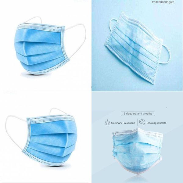 

3 women's men's layers of dustproof and non-woven anti-spitting splash 30pcs protective isolation maskss