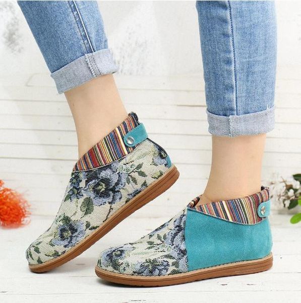 

boots women's pu leather ankle women autumn winter cross strappy vintage zipper flat ladies shoes woman botas mujer1, Black