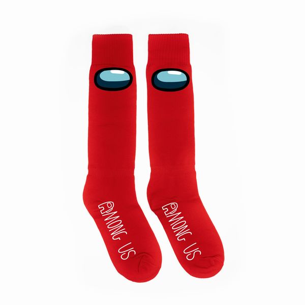 

cartoon anime-games-among us socks harajuku fashion trends street cosplay cotton crew socks men and women fall and winter long tube calf soc, Black;white